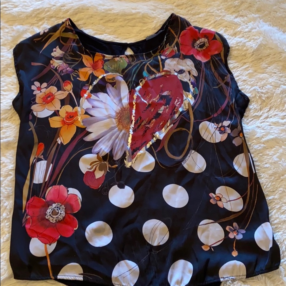 Hearts & Flowers Tee by Desigual (L)